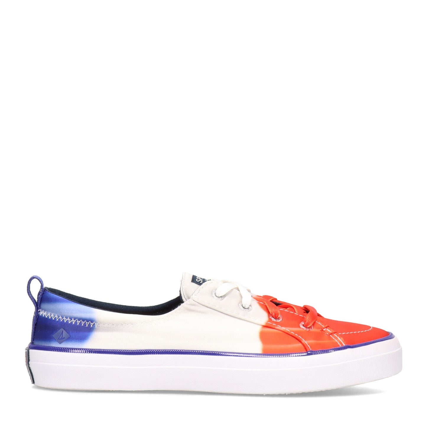 Peltz Shoes Women's Sperry Popsicle Firecracker Crest Vibe Sneaker RED WHITE BLUE STS86986