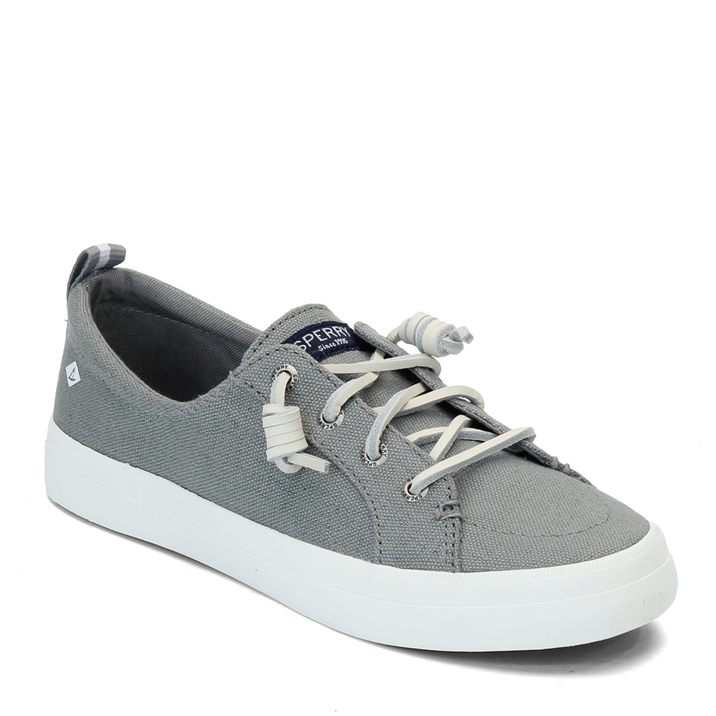 Peltz Shoes Women's Sperry Crest Vibe Sneaker GREY LINEN STS99042