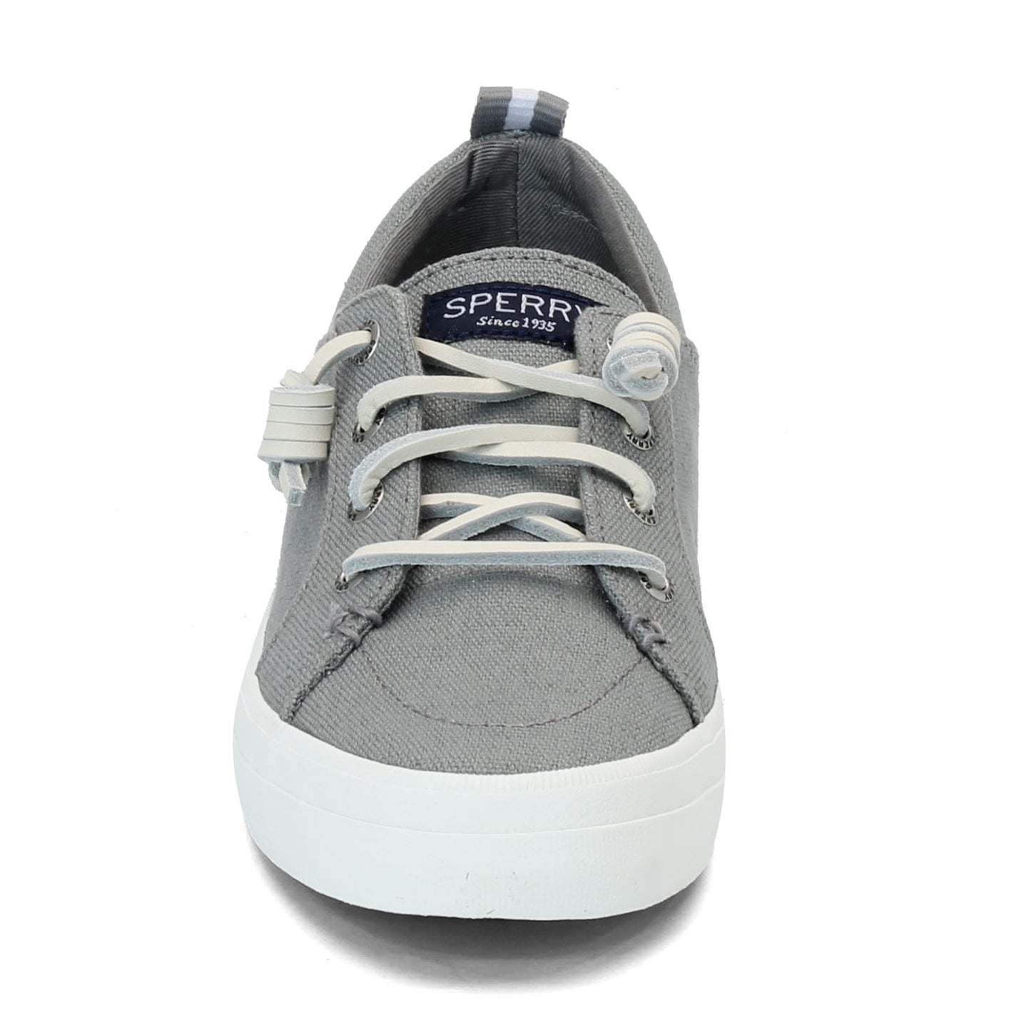 Peltz Shoes Women's Sperry Crest Vibe Sneaker GREY LINEN STS99042