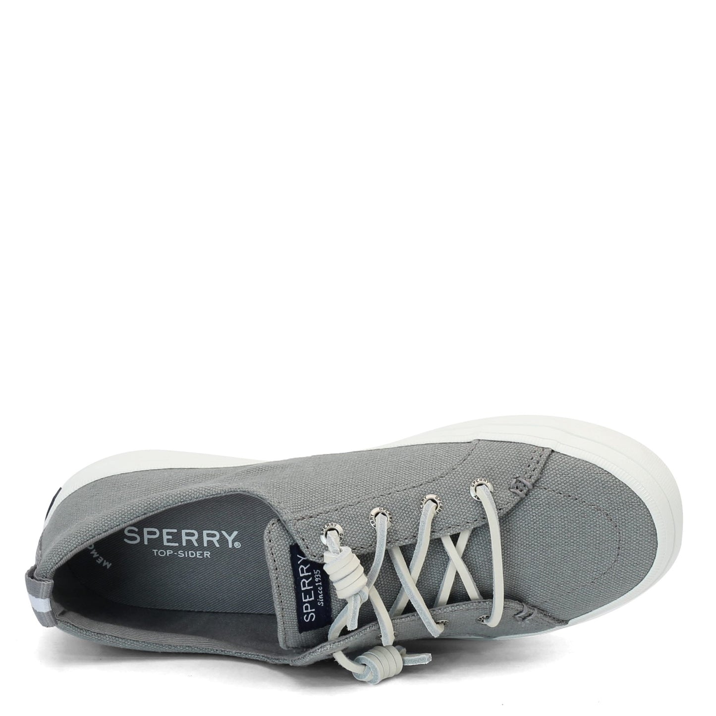 Peltz Shoes Women's Sperry Crest Vibe Sneaker GREY LINEN STS99042