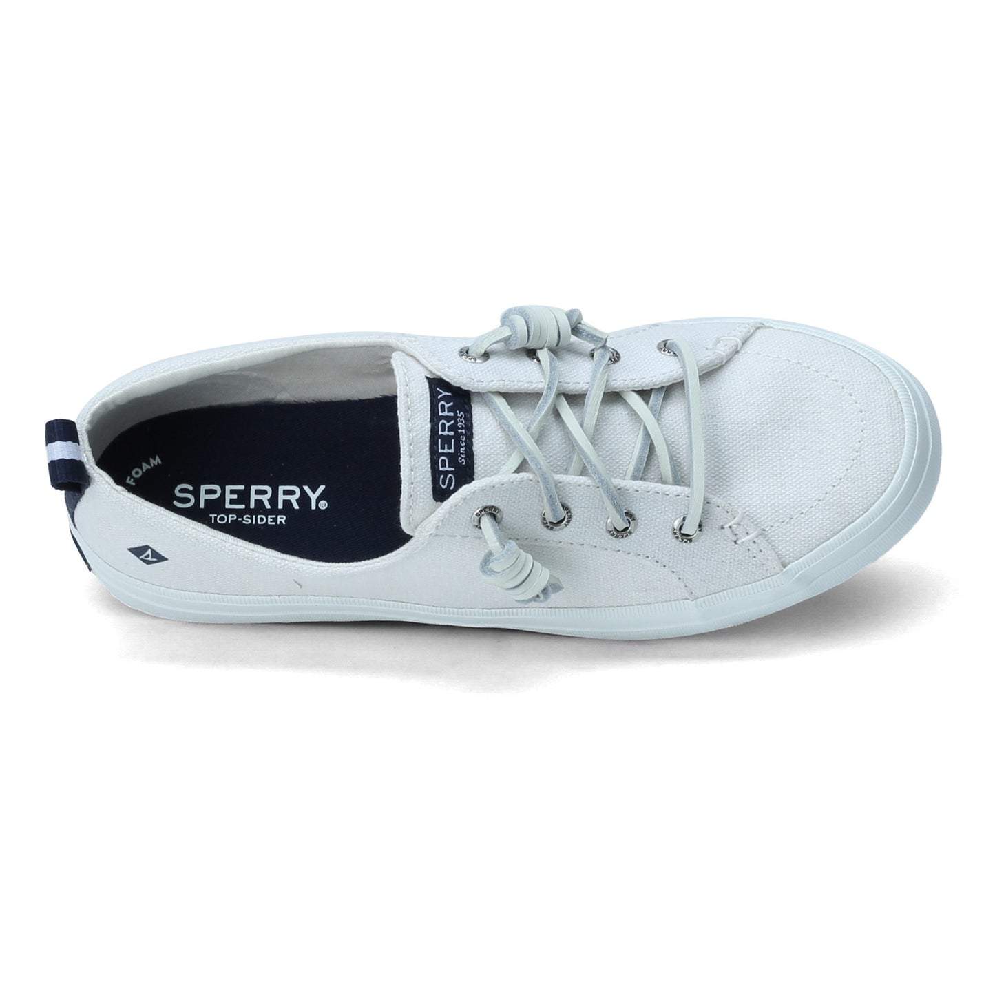 Peltz Shoes Women's Sperry Crest Vibe Sneaker WHITE STS99250