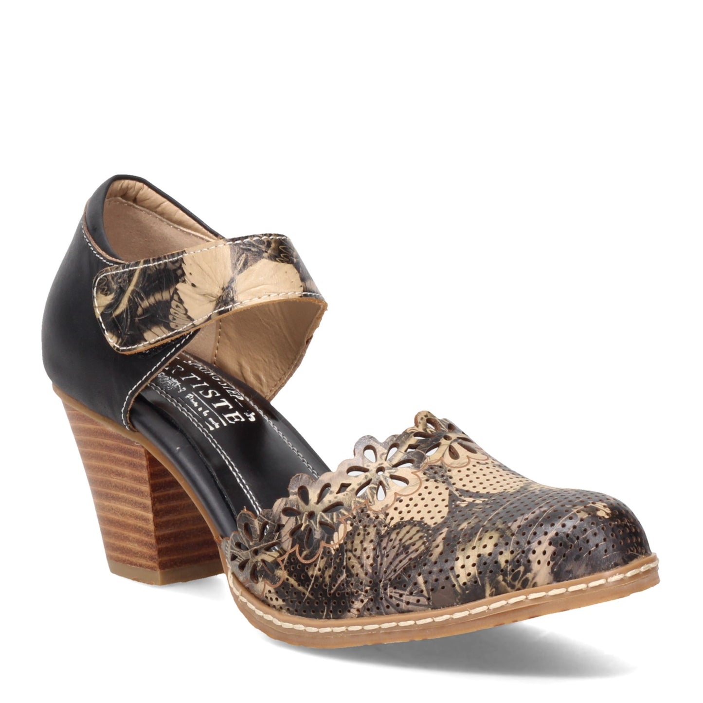 Peltz Shoes Women's L'Artiste by Spring Step Sunset Pump Black Multi SUNSET-BM