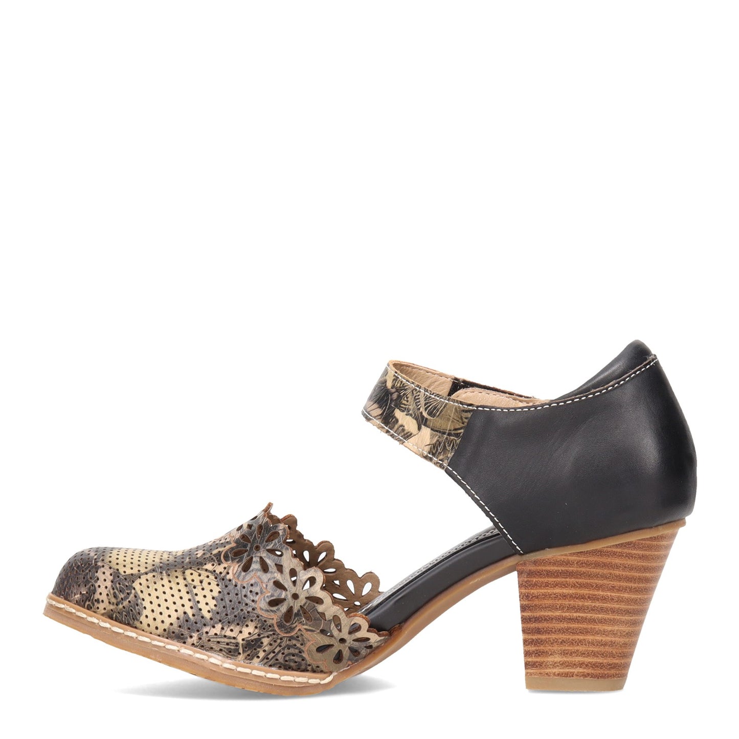 Peltz Shoes Women's L'Artiste by Spring Step Sunset Pump Black Multi SUNSET-BM