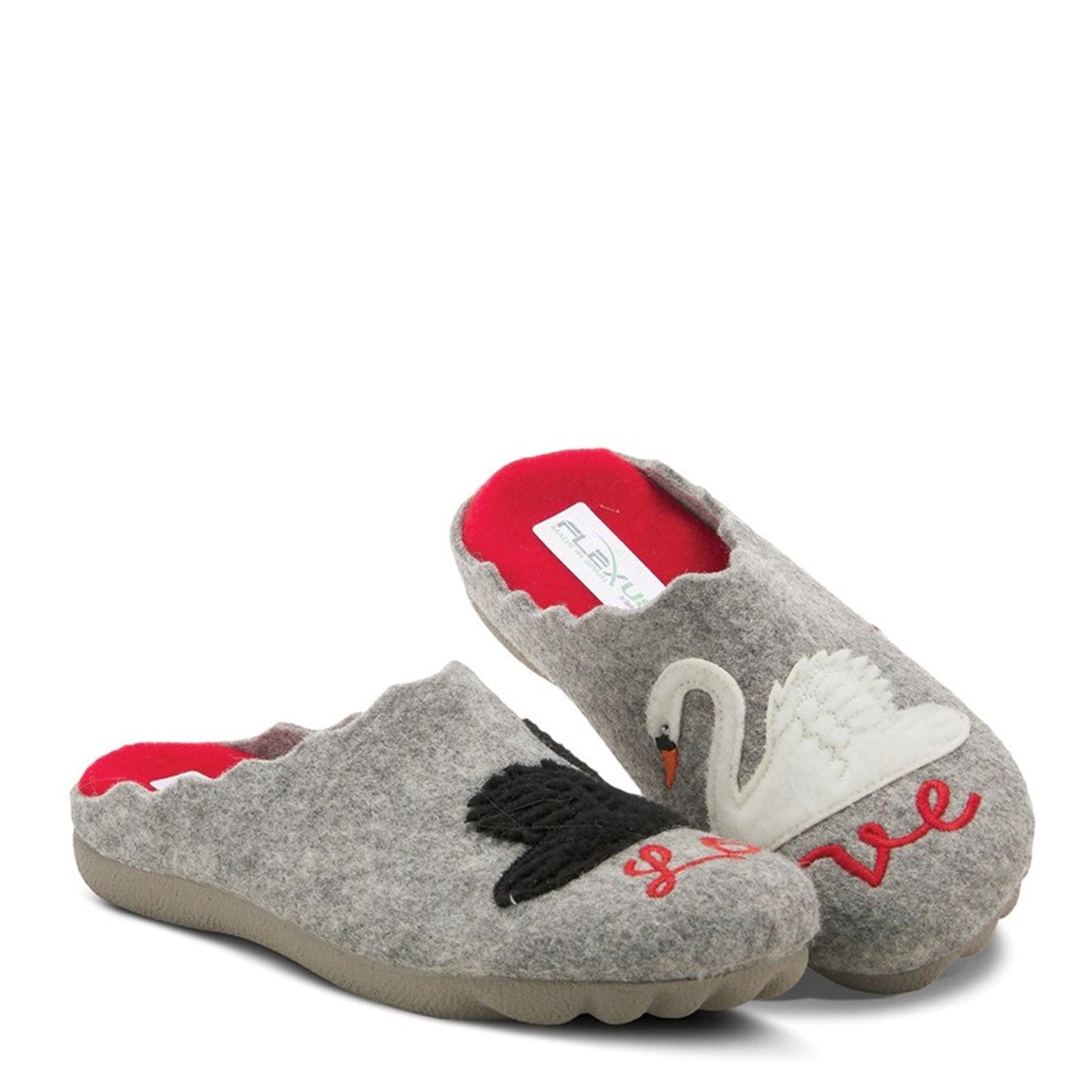 Peltz Shoes Women's Flexus Swanlove Slipper Grey SWANLOVE-GRY