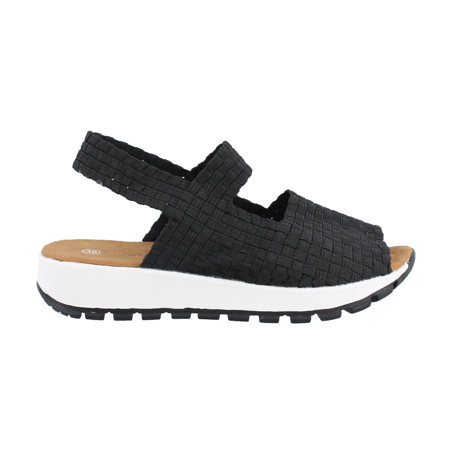 Peltz Shoes Women's Bernie Mev Tara Bay Sandal BLACK TARA BAY BLACK