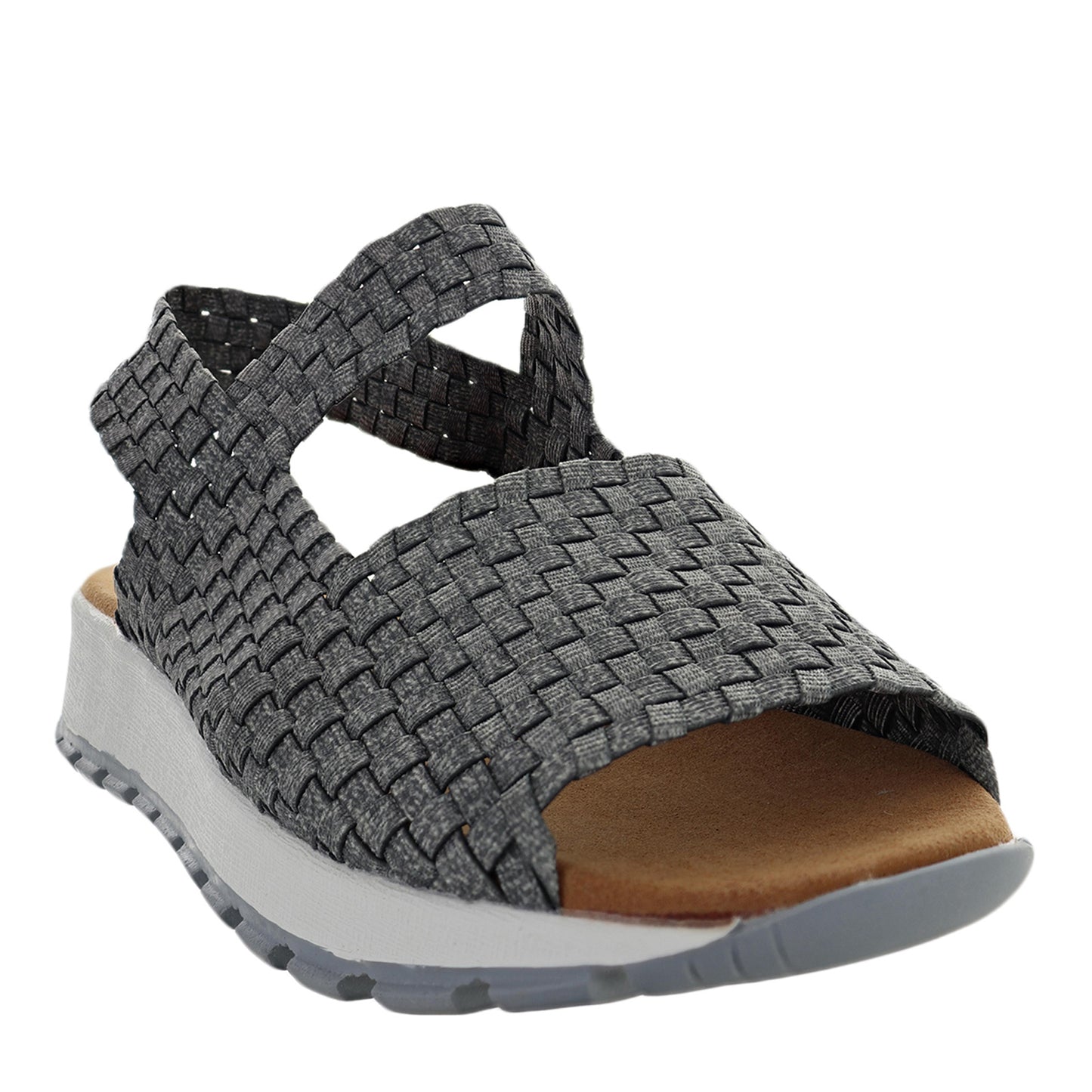 Peltz Shoes Women's Bernie Mev Tara Bay Sandal HEATHER GREY TARA BAY GREY