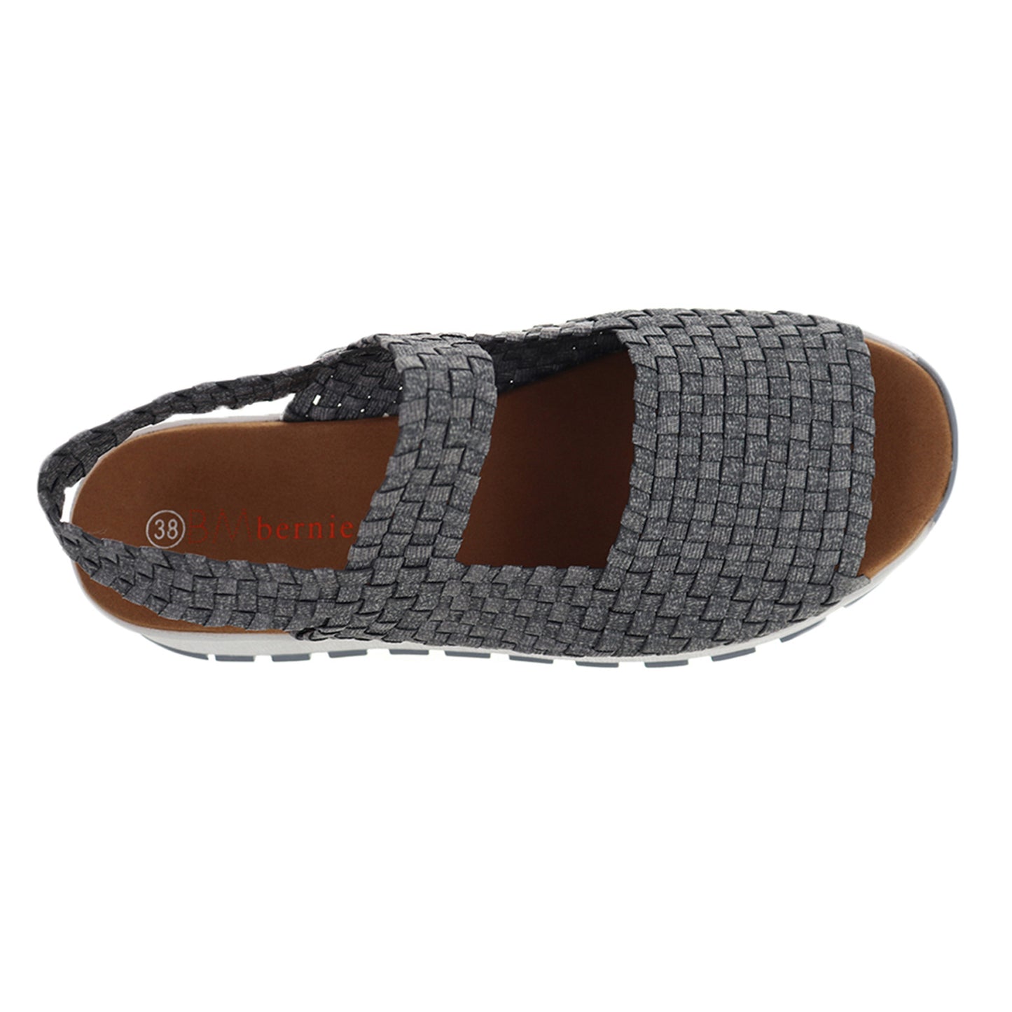 Peltz Shoes Women's Bernie Mev Tara Bay Sandal HEATHER GREY TARA BAY GREY