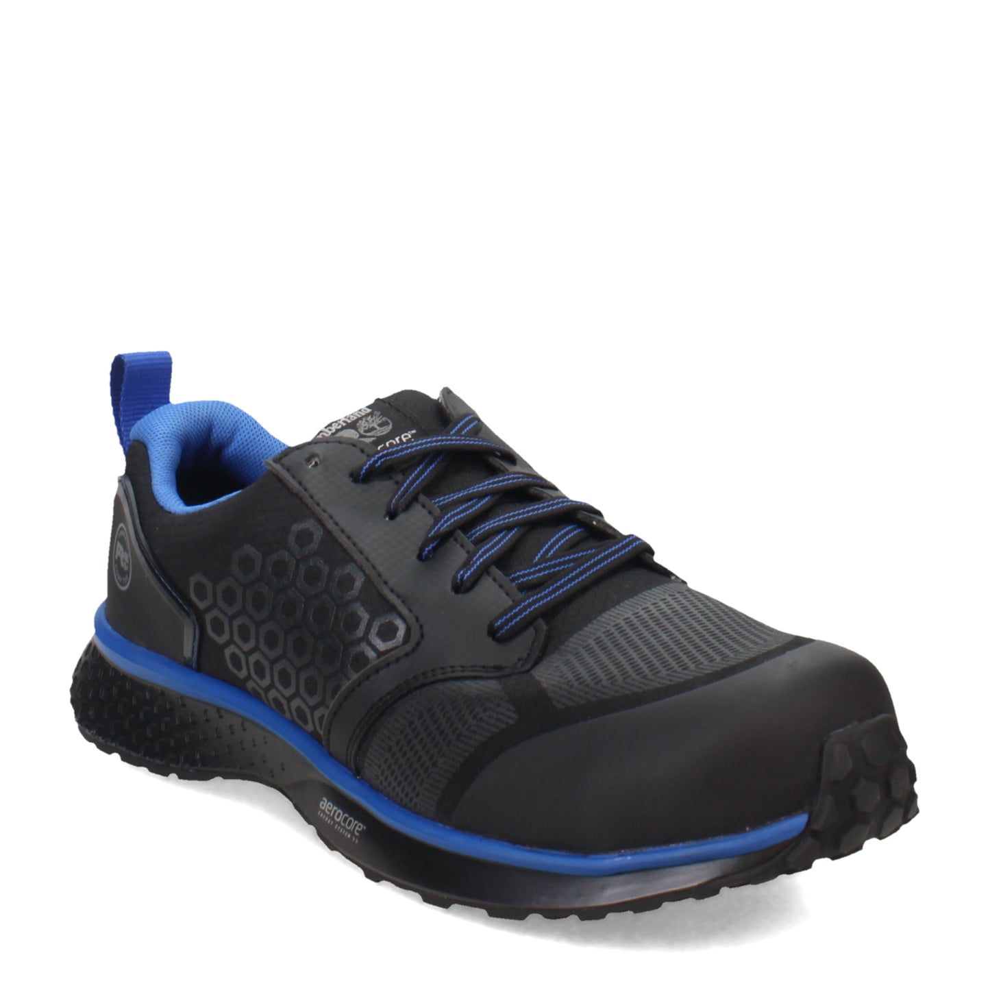 Peltz Shoes Men's Timberland Pro Reaxion Low Comp Toe Work Shoe Black/Blue TB0A278B001