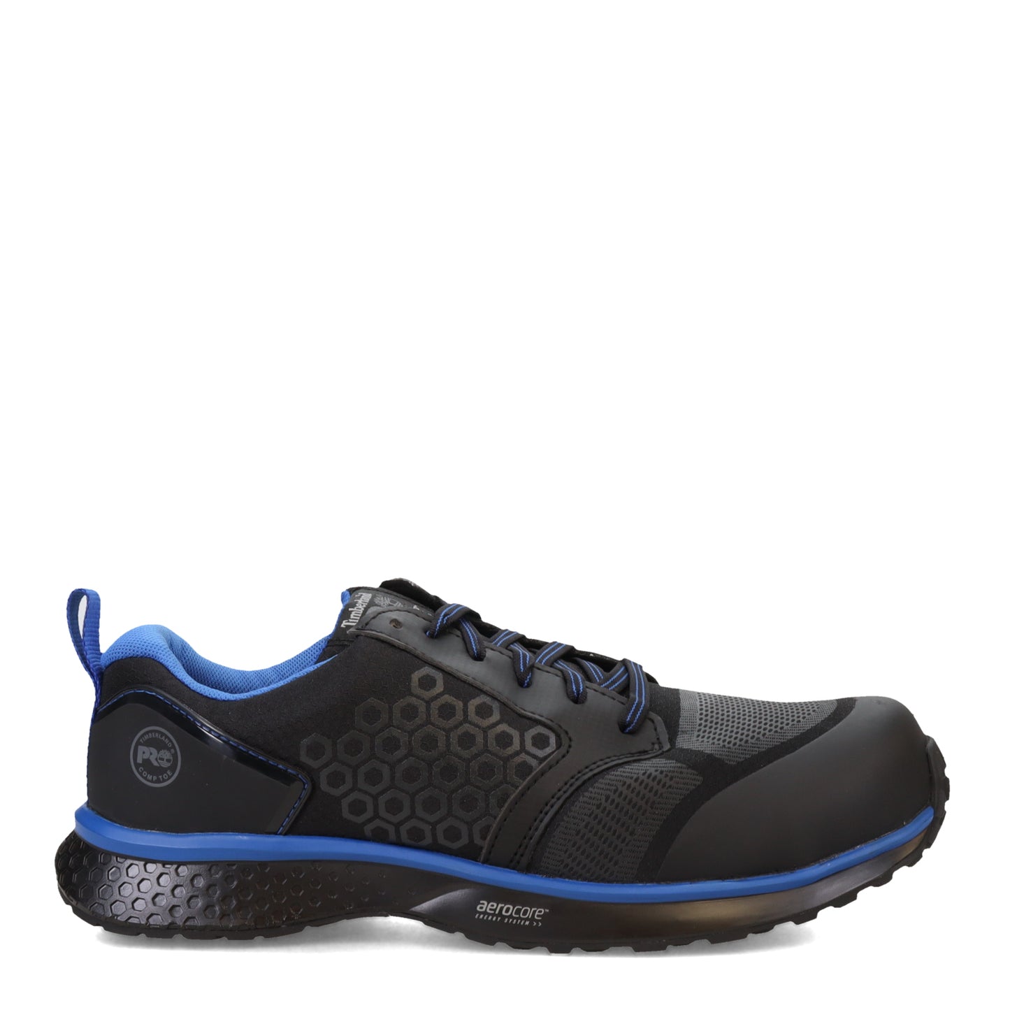 Peltz Shoes Men's Timberland Pro Reaxion Low Comp Toe Work Shoe Black/Blue TB0A278B001