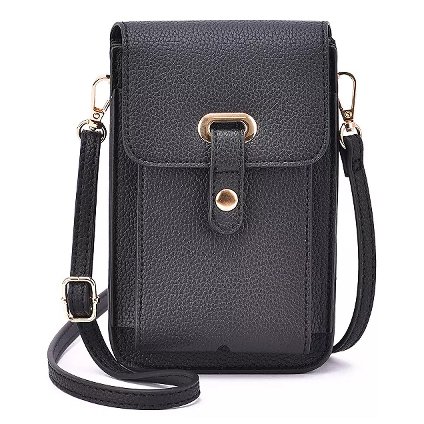 Peltz Shoes Mellow World Handbags Septima Touch Screen Bag Black TB21203-BLACK