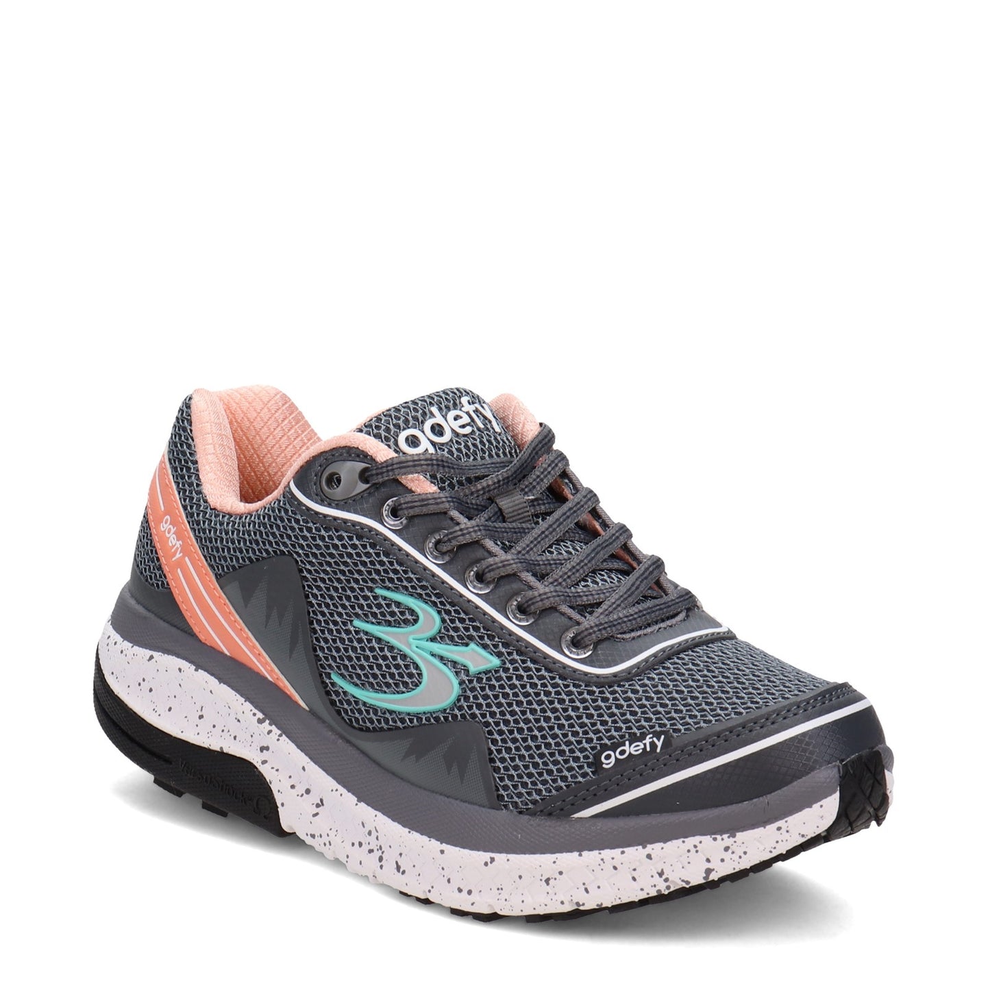 Peltz Shoes Women's Gravity Defyer Mighty Walk Walking Shoe GREY PINK TB9024FGP
