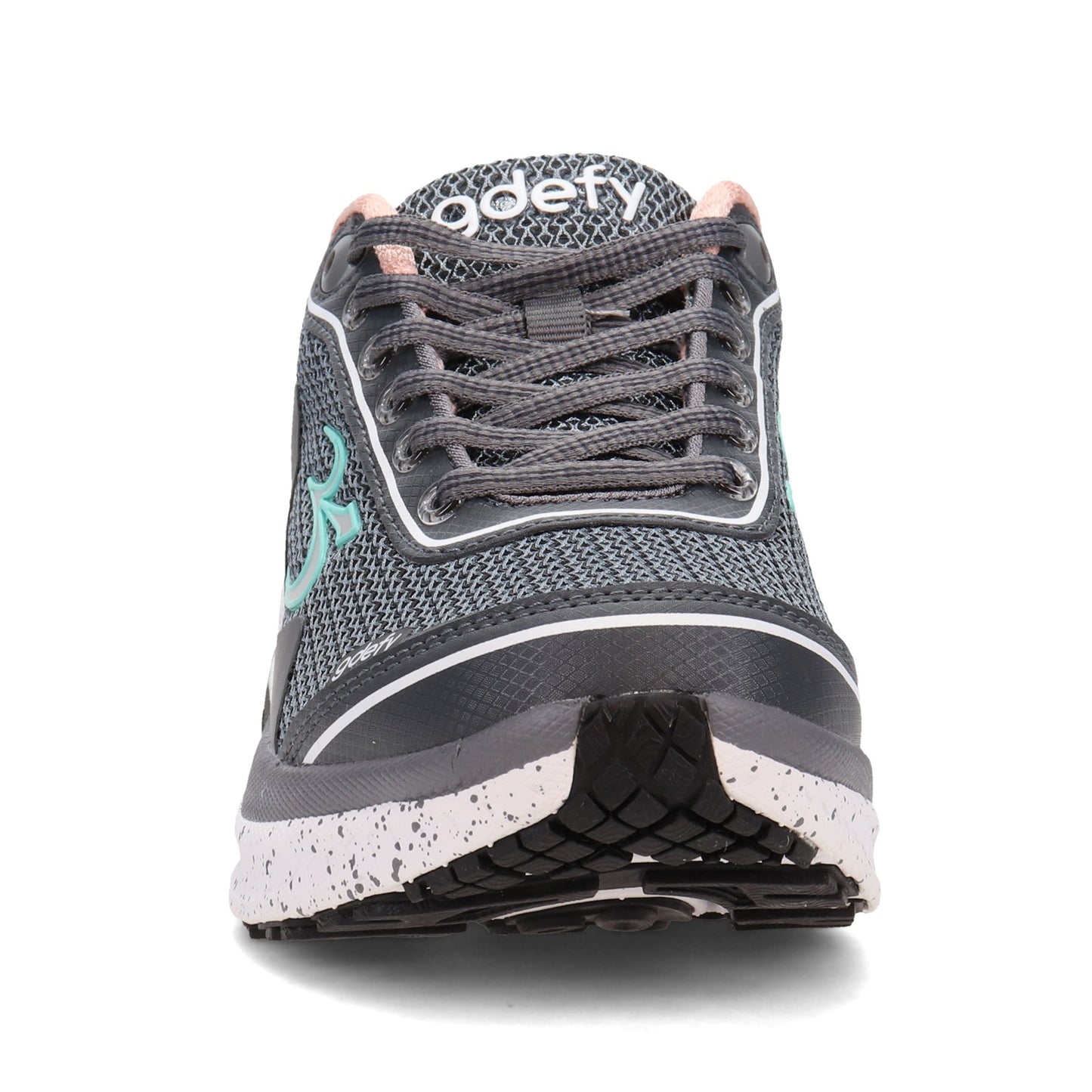 Peltz Shoes Women's Gravity Defyer Mighty Walk Walking Shoe GREY PINK TB9024FGP