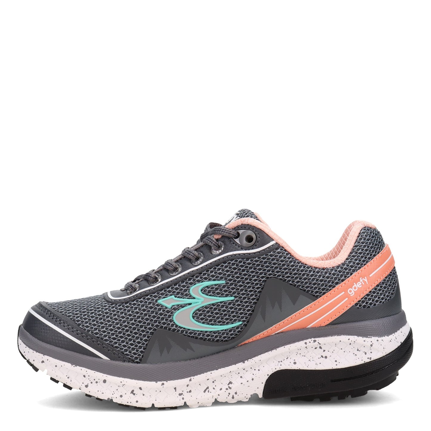 Peltz Shoes Women's Gravity Defyer Mighty Walk Walking Shoe GREY PINK TB9024FGP