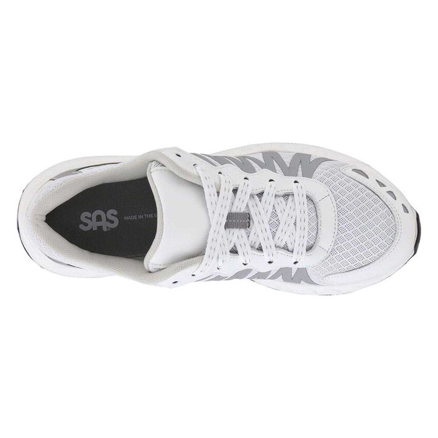 Peltz Shoes Women's SAS Tempo Sneaker WHITE SILVER TEMPO-WTSIL