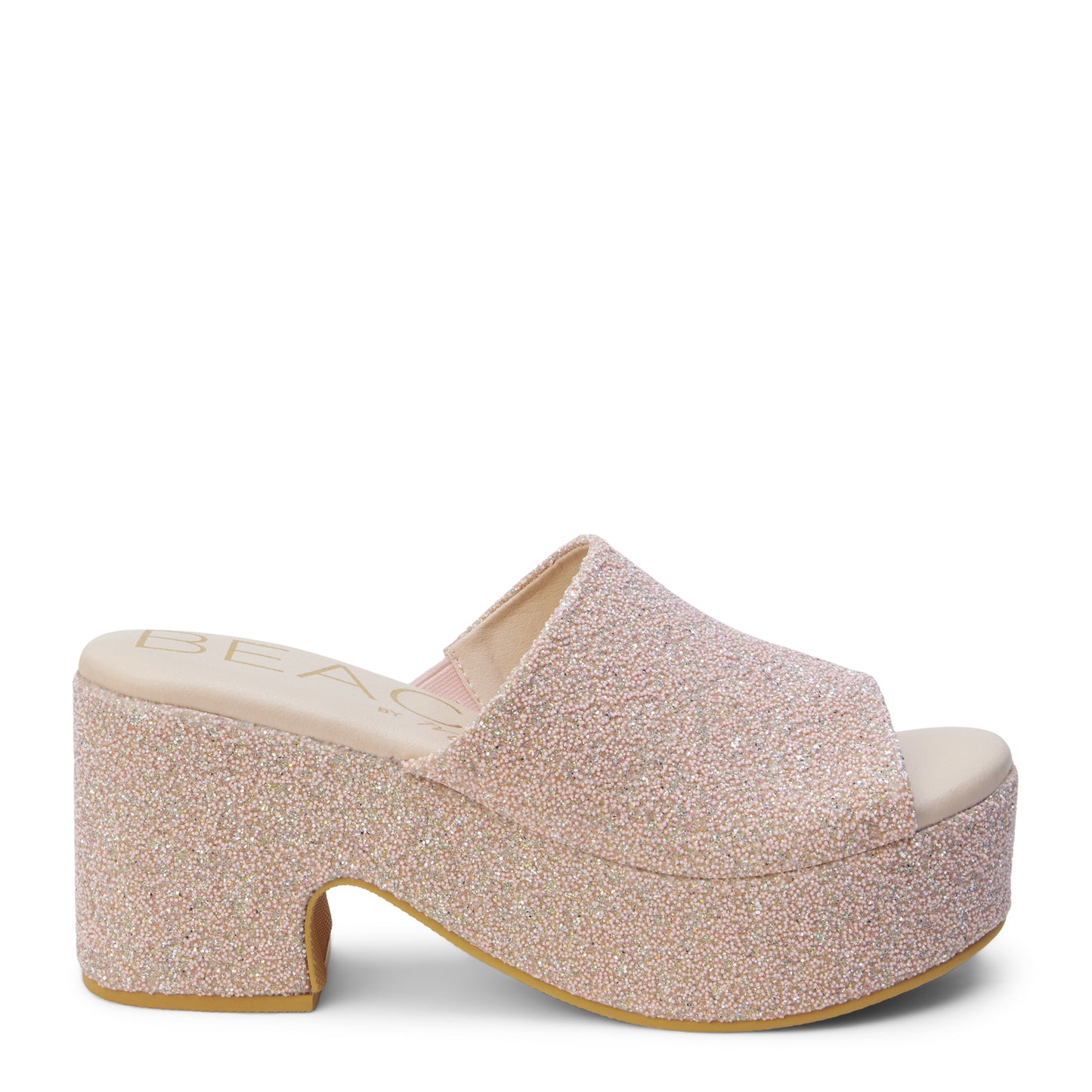 Peltz Shoes Women's Beach By Matisse Terry Sandal PINK GLITTER TERRY PINK GLITTER