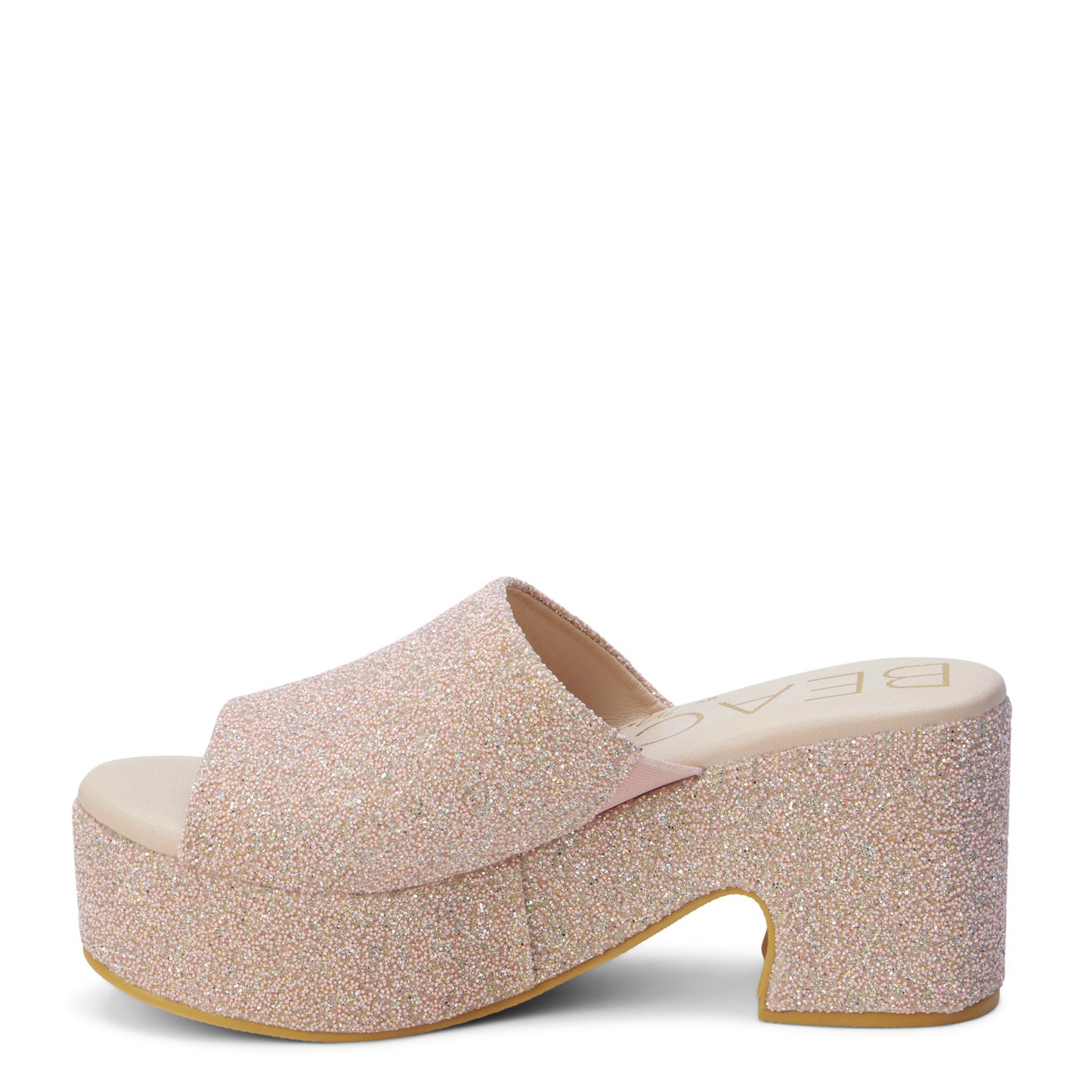 Peltz Shoes Women's Beach By Matisse Terry Sandal PINK GLITTER TERRY PINK GLITTER