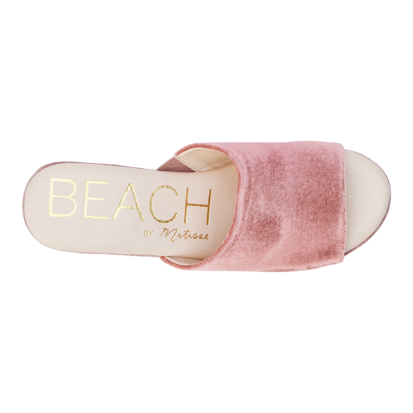 Peltz Shoes Women's Beach By Matisse Terry Sandal ROSE VELVET TERRY ROSE VELVET