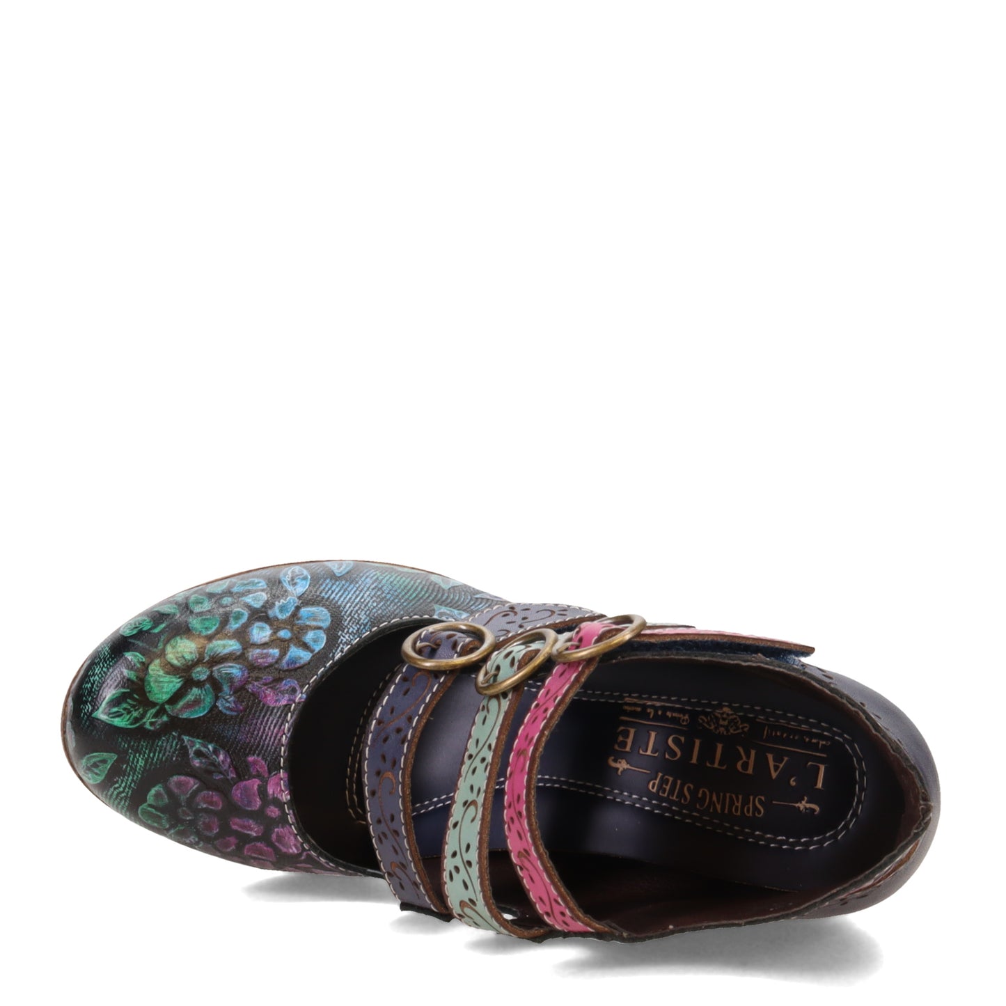 Peltz Shoes Women's L'Artiste by Spring Step The Lady Pump Navy Multi THELADY-NM