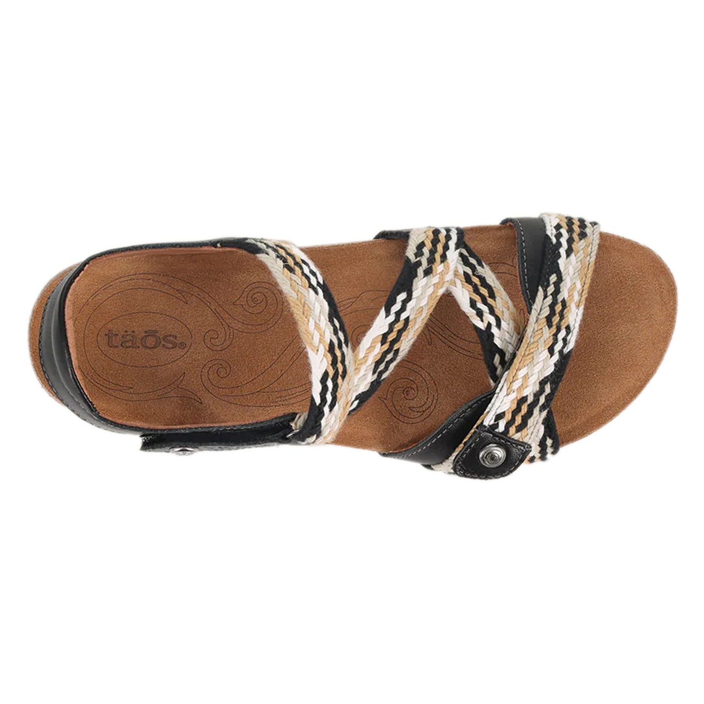 Peltz Shoes Women's Taos Trulie Sandal Black Multi TLE-1398-BLKM
