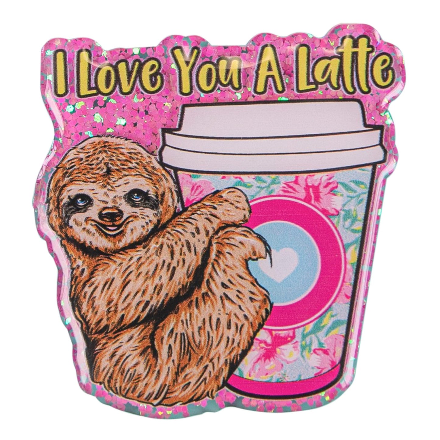 Peltz Shoes Simply Southern Bag Charm I Love You A Latte TOTE CHARM LATT