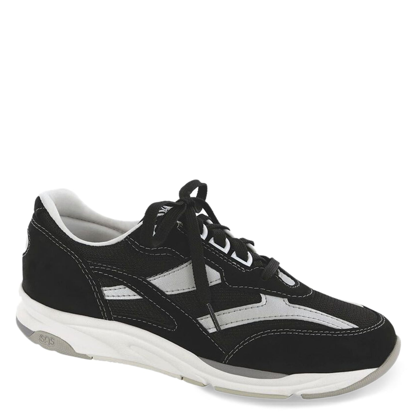 Peltz Shoes Women's SAS Tour Mesh Sneaker BLACK SILVER TOUR MESH-BKSIL
