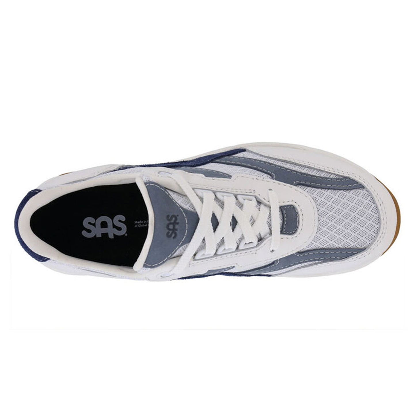 Peltz Shoes Women's SAS Tour Mesh Sneaker WHITE BLUE MULTI TOUR MESH-LV