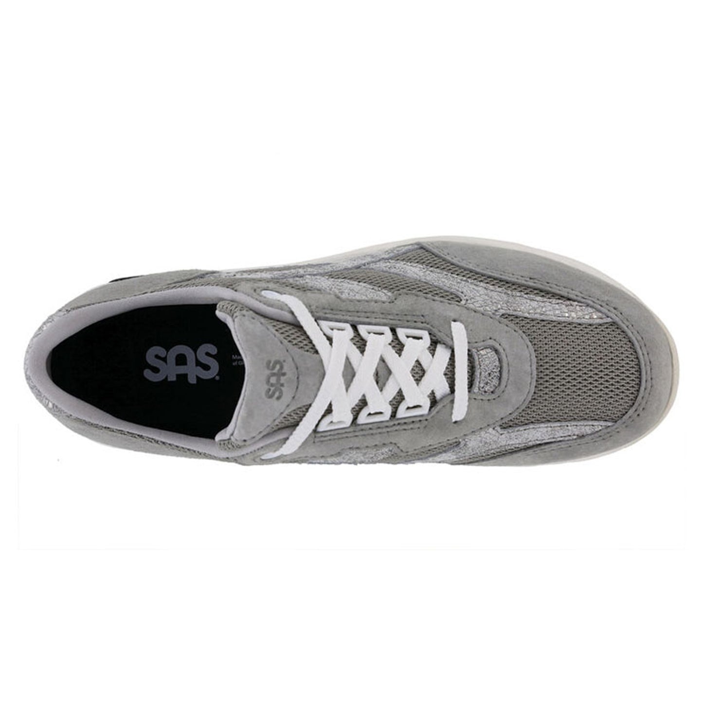 Peltz Shoes Women's SAS Tour Mesh Sneaker GREY SILVER TOUR MESH-PLATA