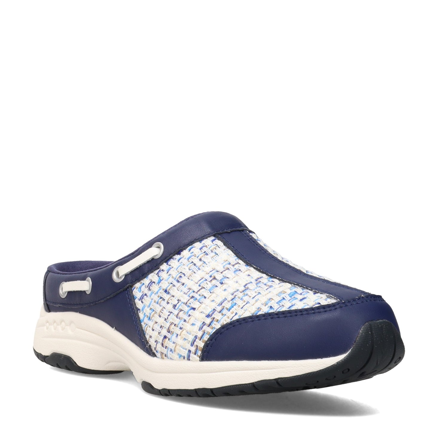 Peltz Shoes Women's Easy Spirit Travelport Clog NAVY BEIGE TPORT96-400
