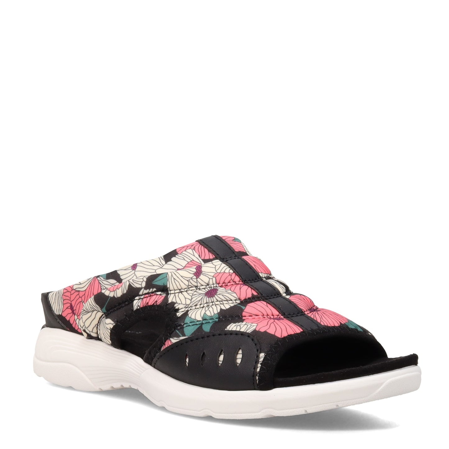 Peltz Shoes Women's Easy Spirit Traciee 2 Sandal BLACK ROSE TRACIEE2-BLK16