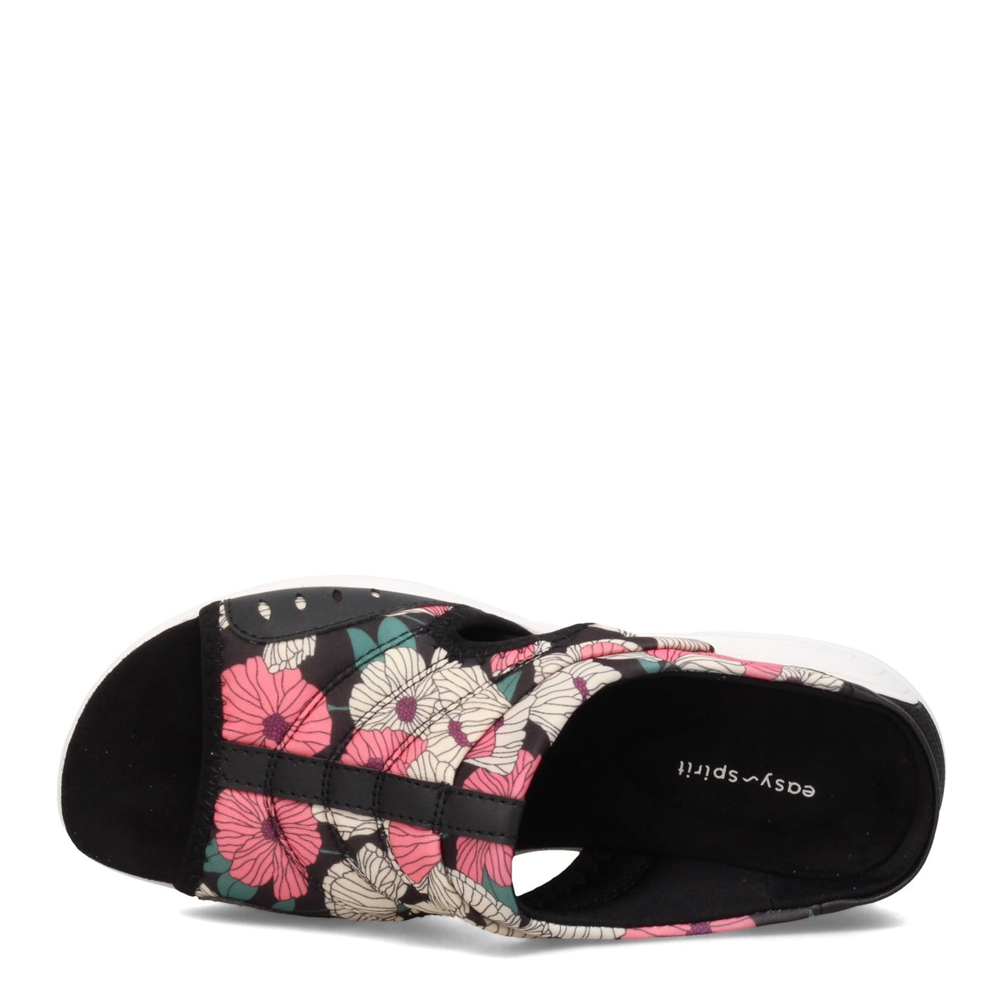 Peltz Shoes Women's Easy Spirit Traciee 2 Sandal BLACK ROSE TRACIEE2-BLK16