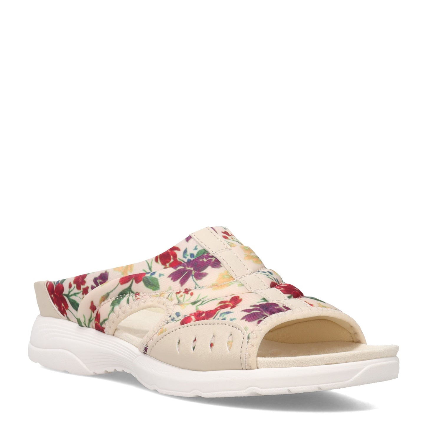 Peltz Shoes Women's Easy Spirit Traciee2 Sandal NATURAL FLORAL TRACIEE2-LNA06