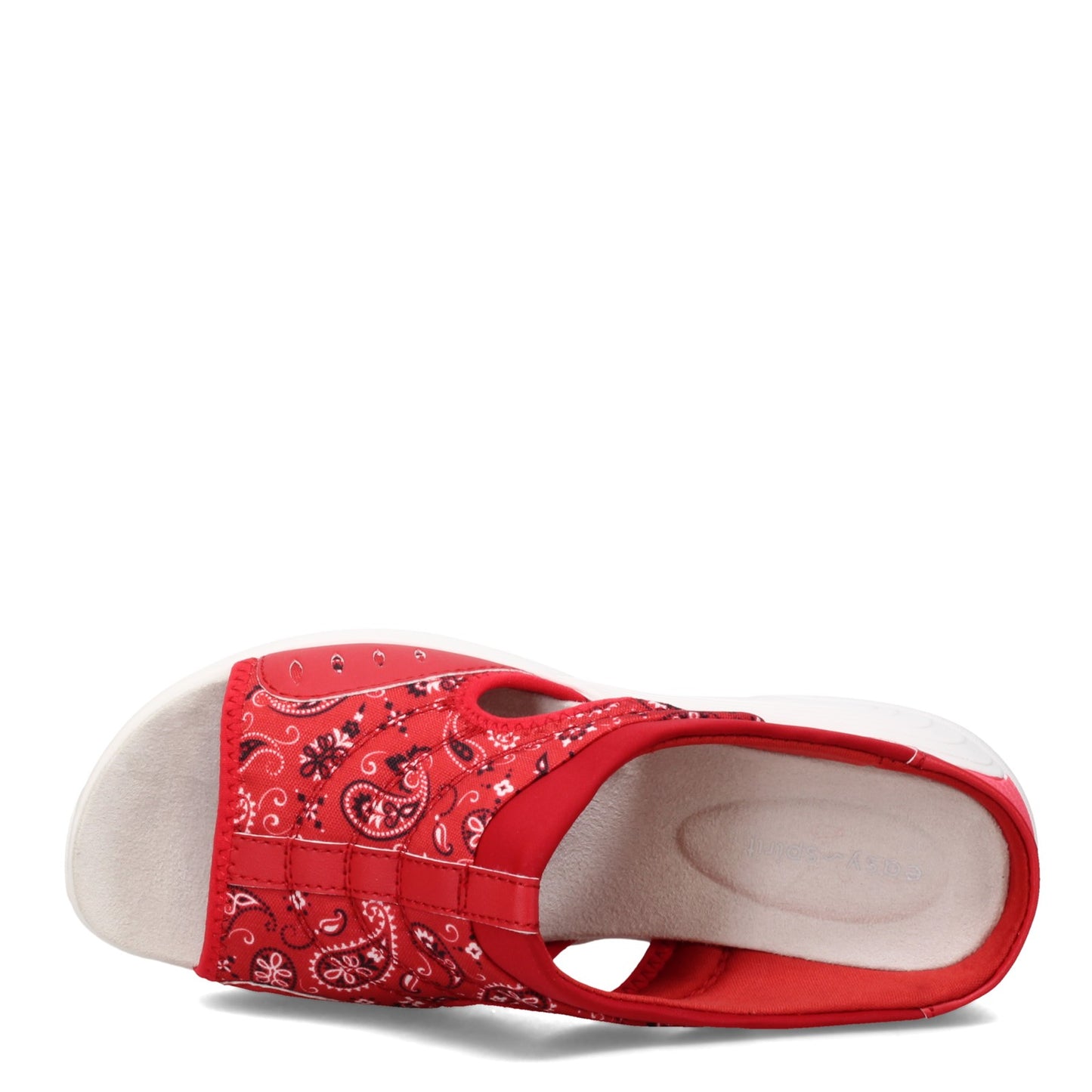 Peltz Shoes Women's Easy Spirit Traciee 2 Sandal RED BANDANA TRACIEE2-MRE02
