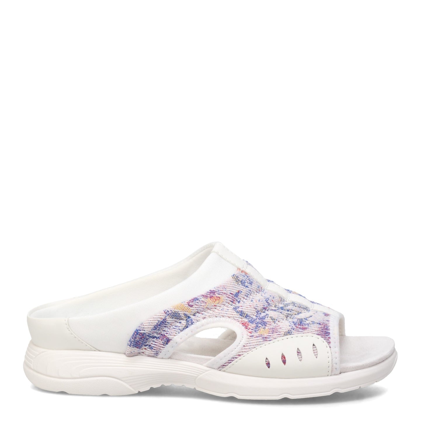 Peltz Shoes Women's Easy Spirit Traciee2 Sandal WHITE / PURPLE TRACIEE2-WHI15