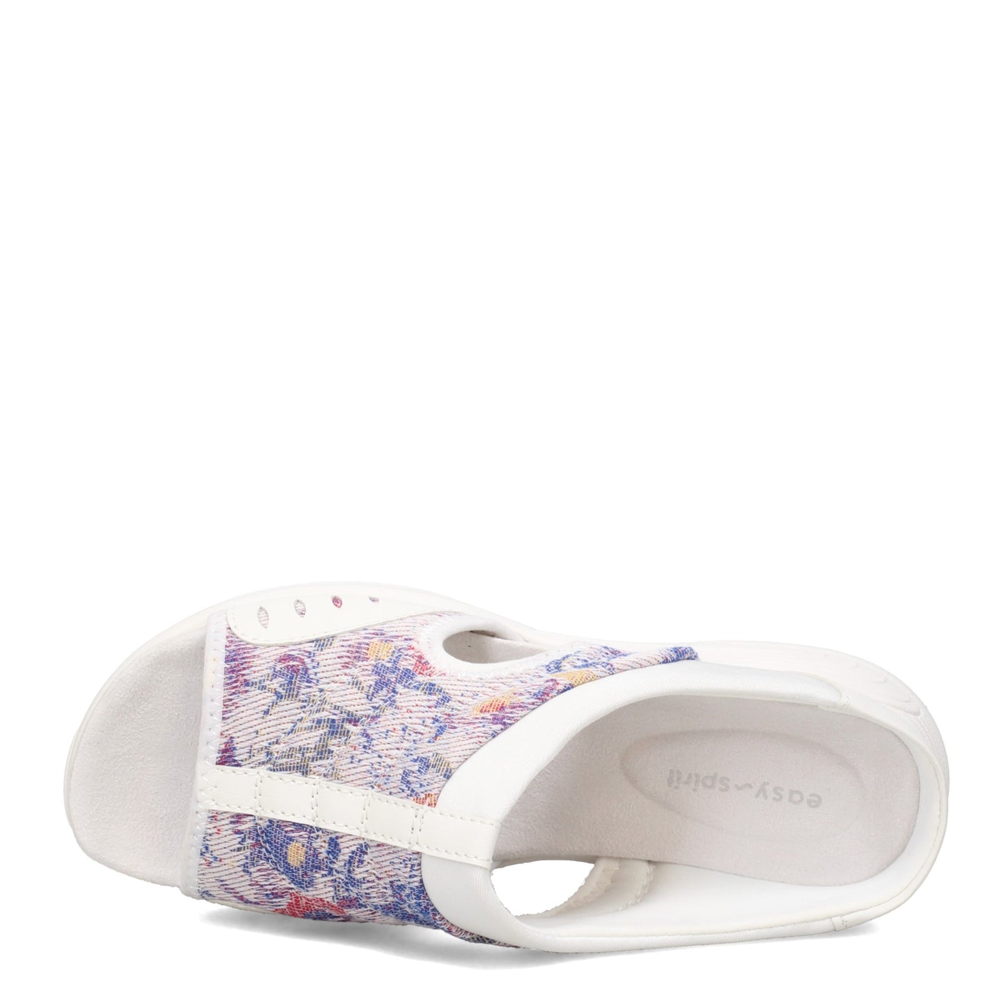 Peltz Shoes Women's Easy Spirit Traciee2 Sandal WHITE / PURPLE TRACIEE2-WHI15