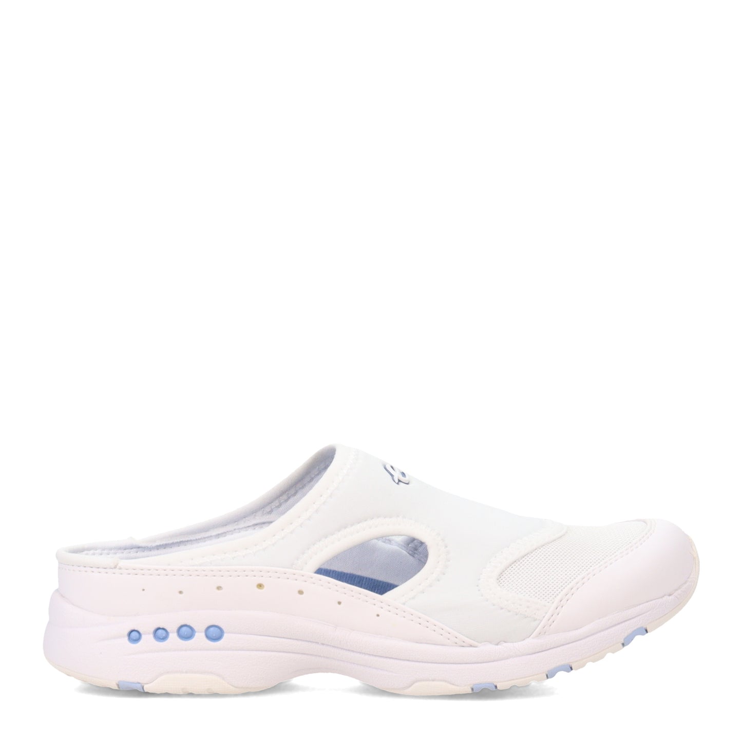 Peltz Shoes Women's Easy Spirit Traver 2 Slip-On Sneaker WHITE BLUE TRAVER2-140