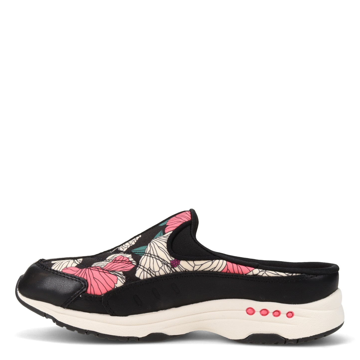 Peltz Shoes Women's Easy Spirit Traveltime Classic Clog BLACK CREAM TRAVTIME575-001