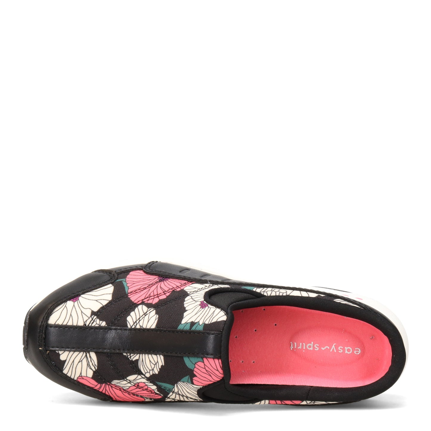 Peltz Shoes Women's Easy Spirit Traveltime Classic Clog BLACK CREAM TRAVTIME575-001