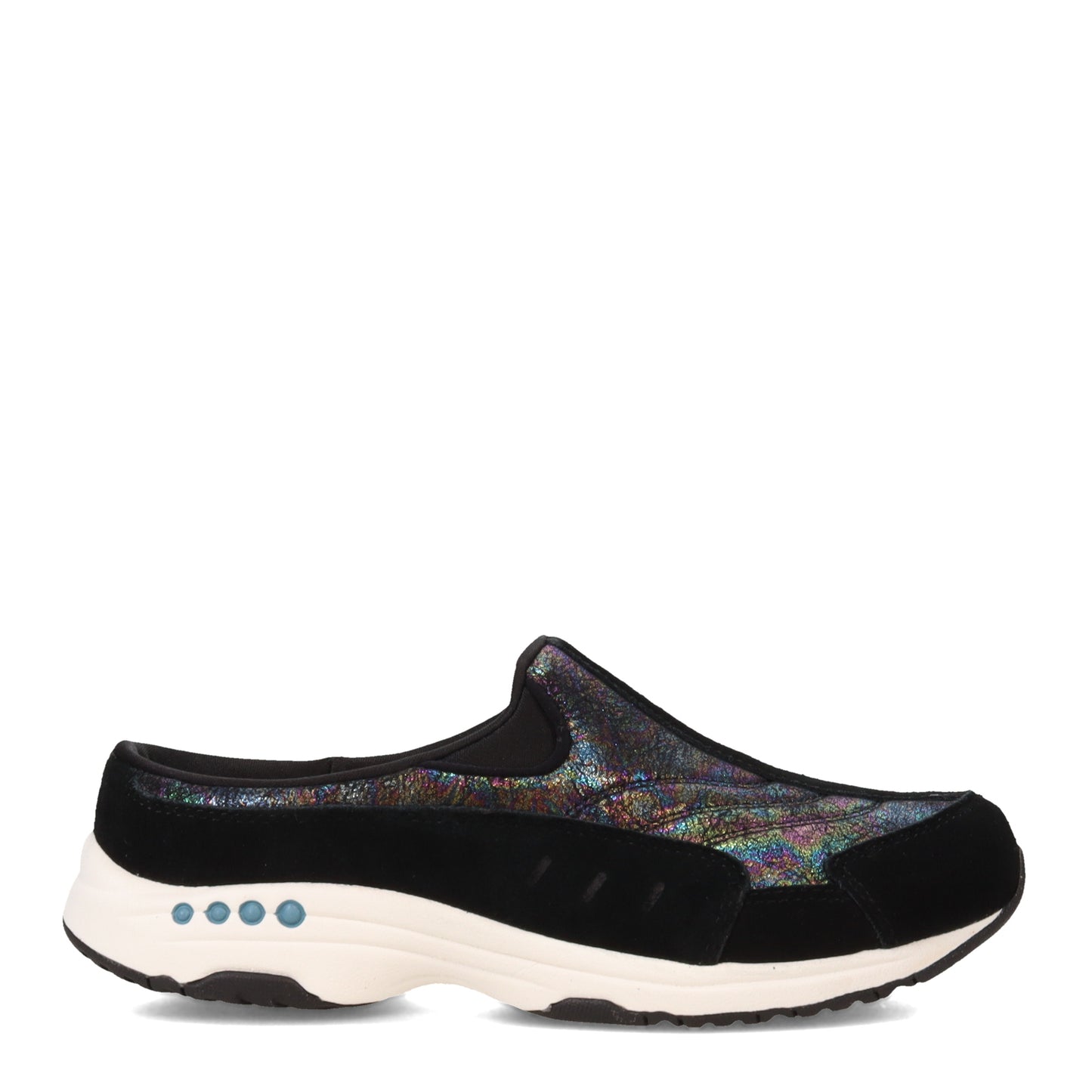 Peltz Shoes Women's Easy Spirit Traveltime Classic Clog BLACK IRIDESCENT TRAVTIME612-001