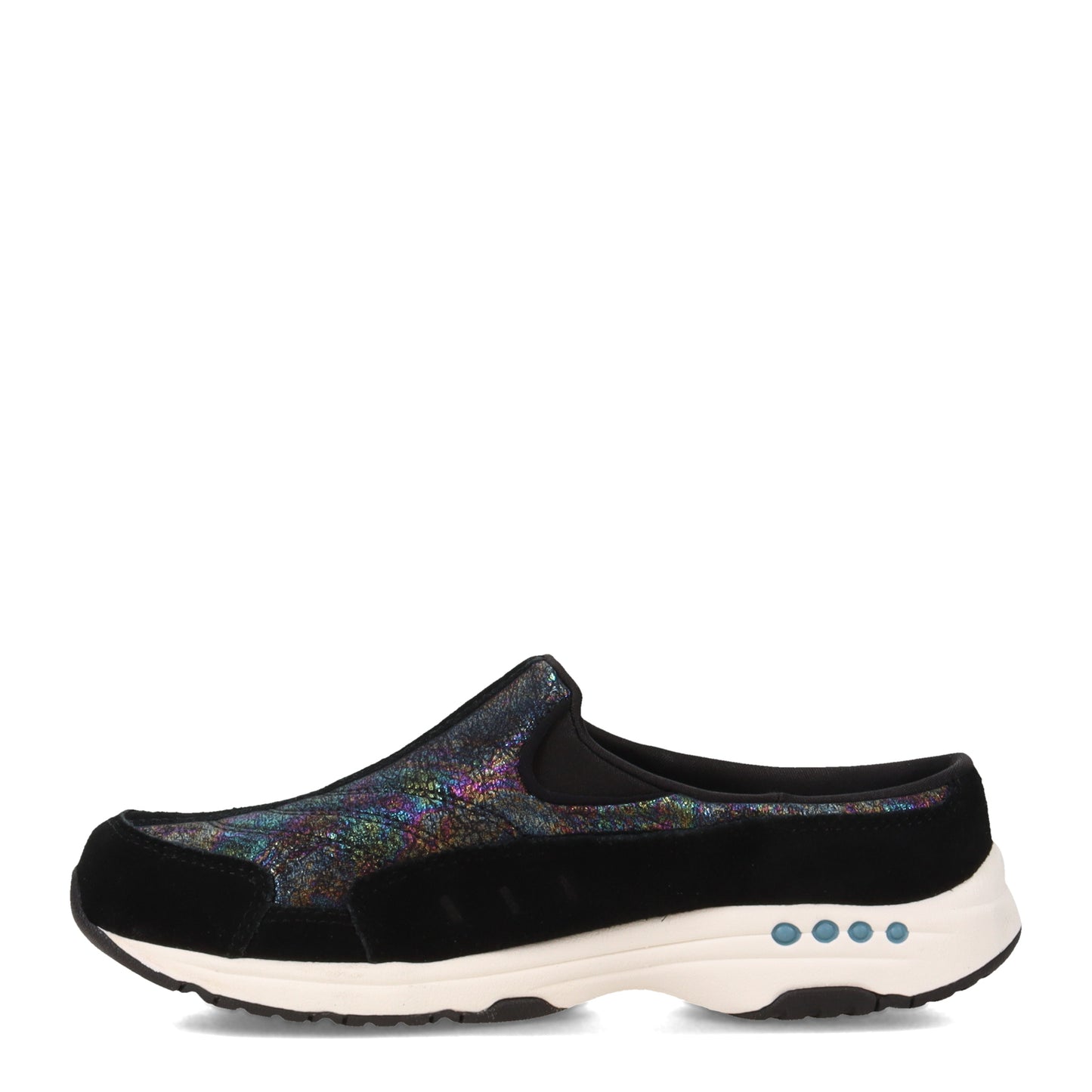 Peltz Shoes Women's Easy Spirit Traveltime Classic Clog BLACK IRIDESCENT TRAVTIME612-001