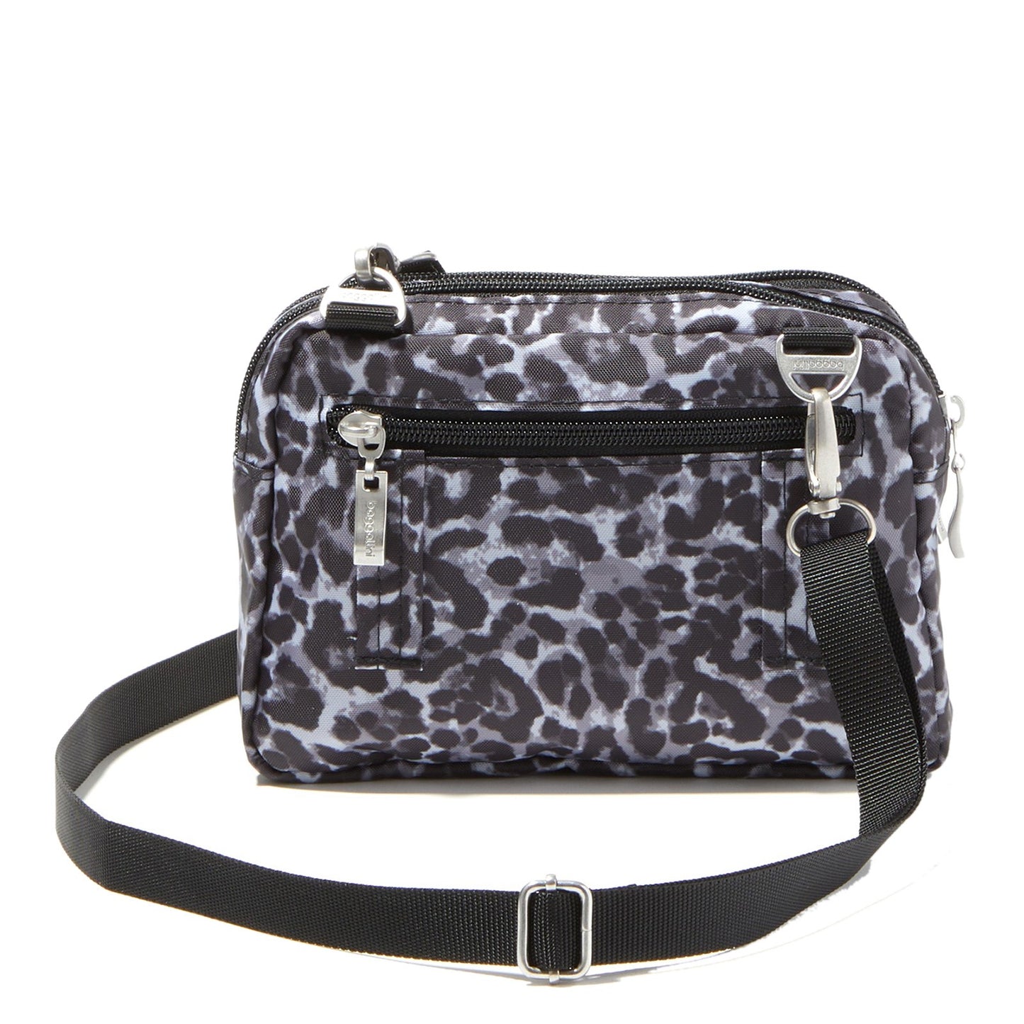 Peltz Shoes Women's Baggallini Triple Zip Mini Crossbody GREY CHEETAH TRZ419-GREY CHE