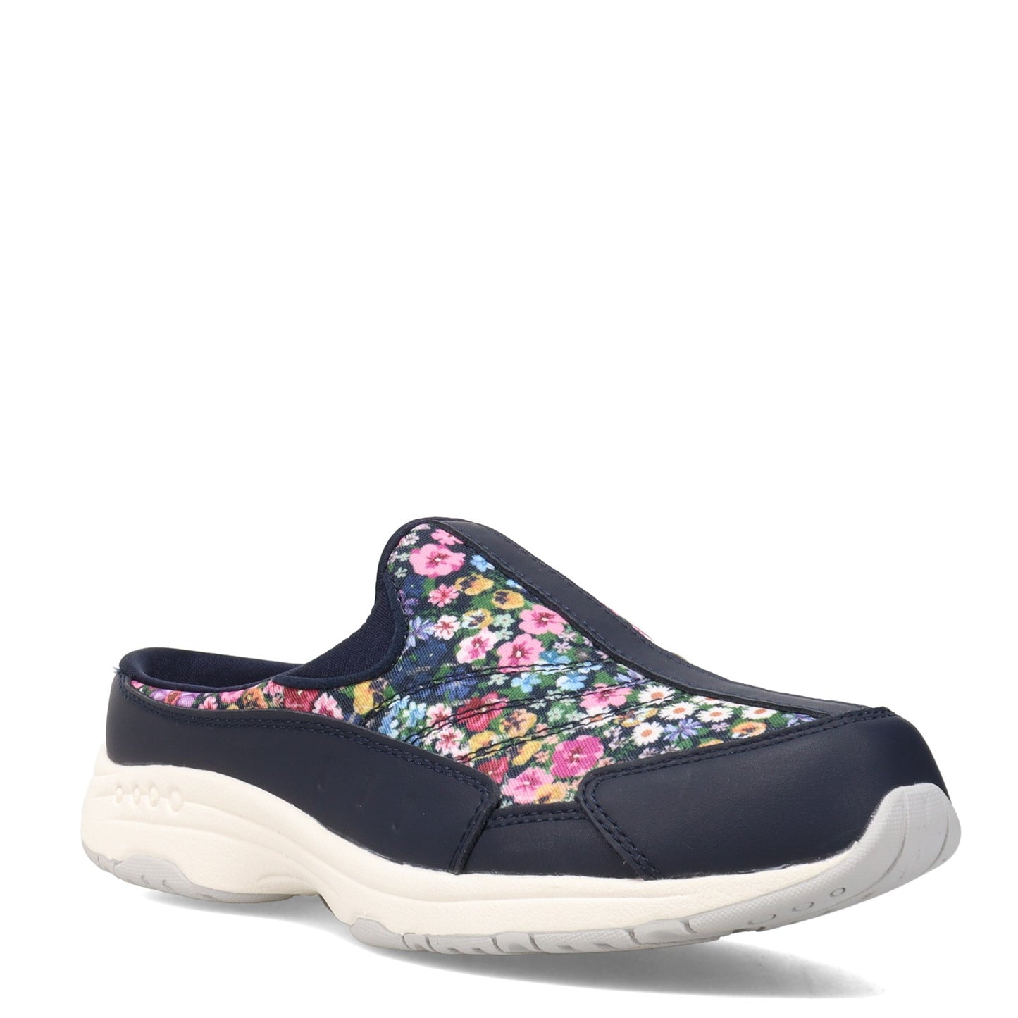 Peltz Shoes Women's Easy Spirit Traveltime Classic Clog NAVY FLORAL TTIME594-400