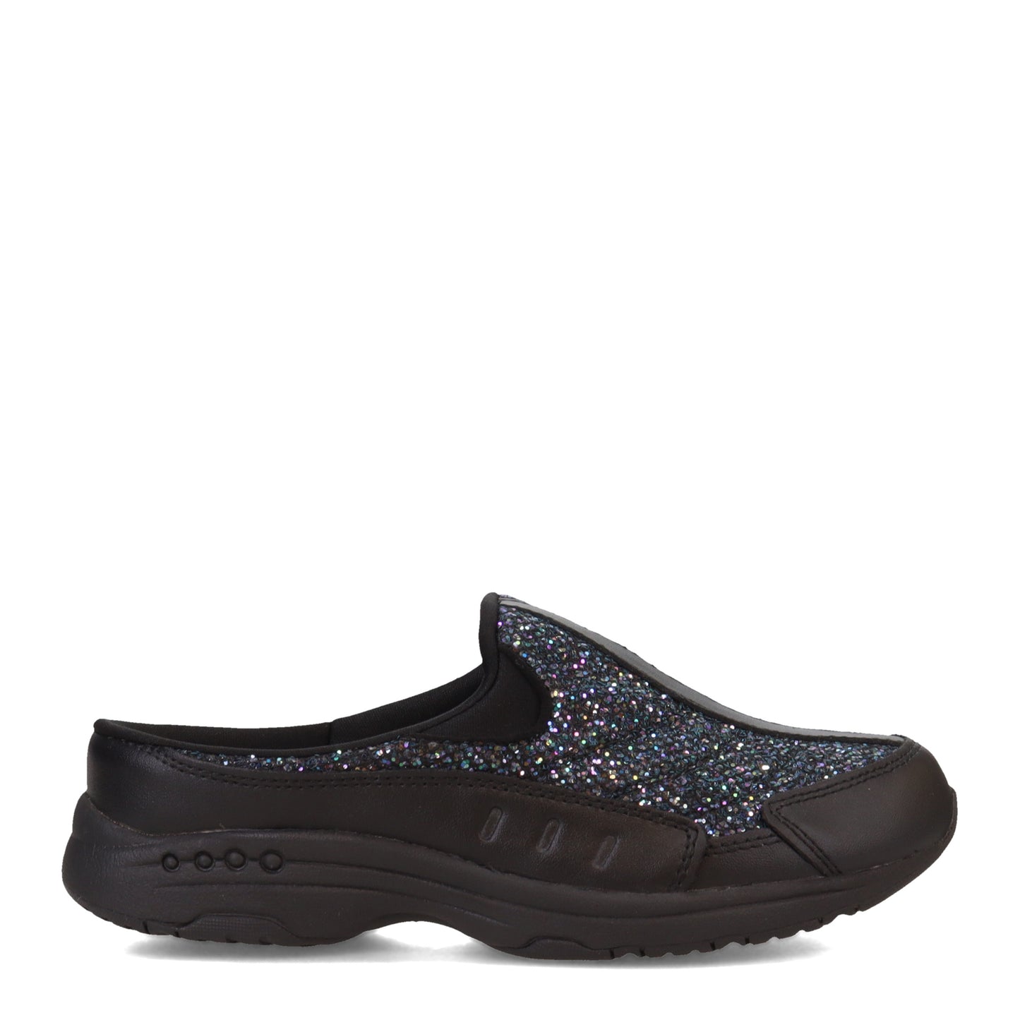 Peltz Shoes Women's Easy Spirit Traveltime Classic Clog BLACK GLITTER TTIME638-001