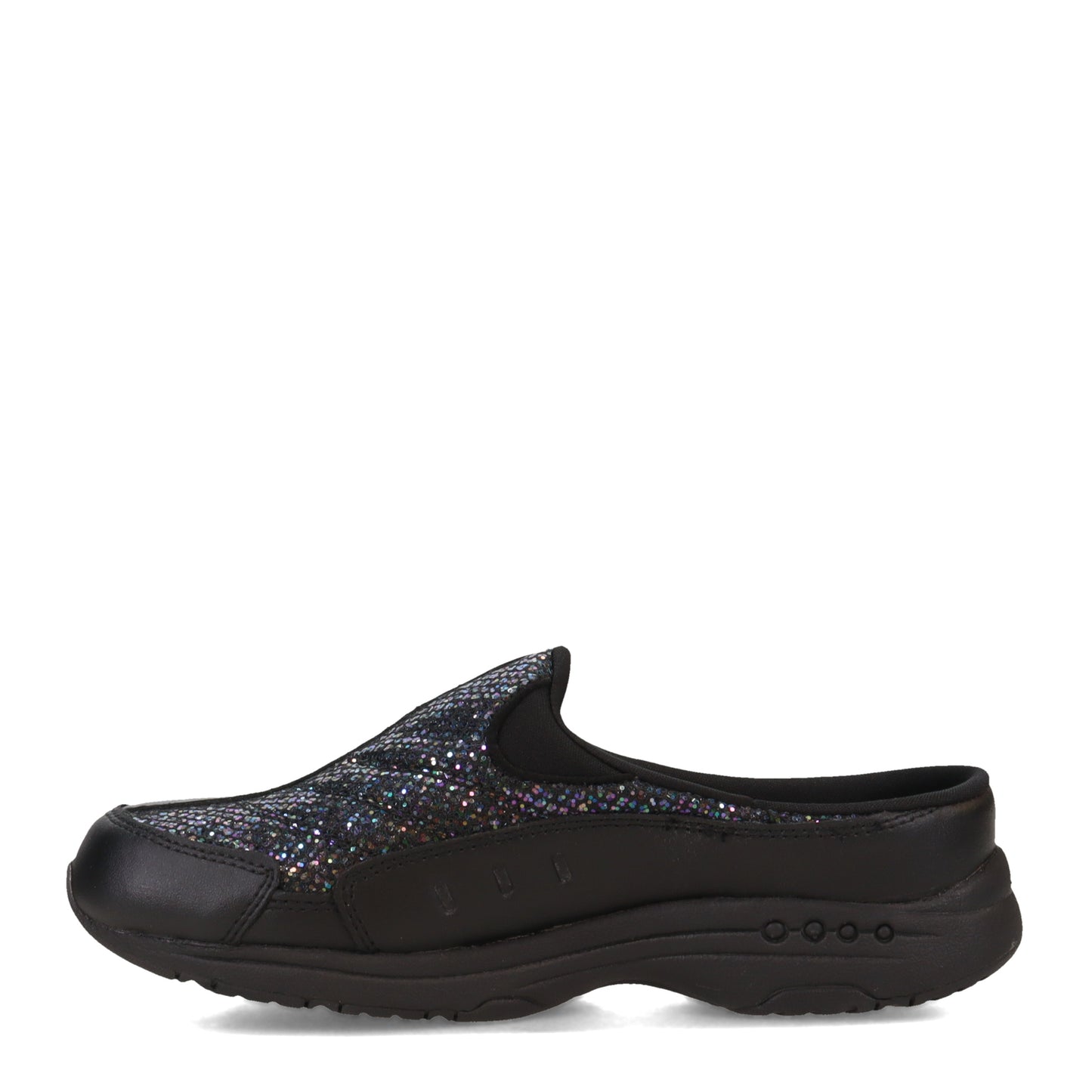 Peltz Shoes Women's Easy Spirit Traveltime Classic Clog BLACK GLITTER TTIME638-001