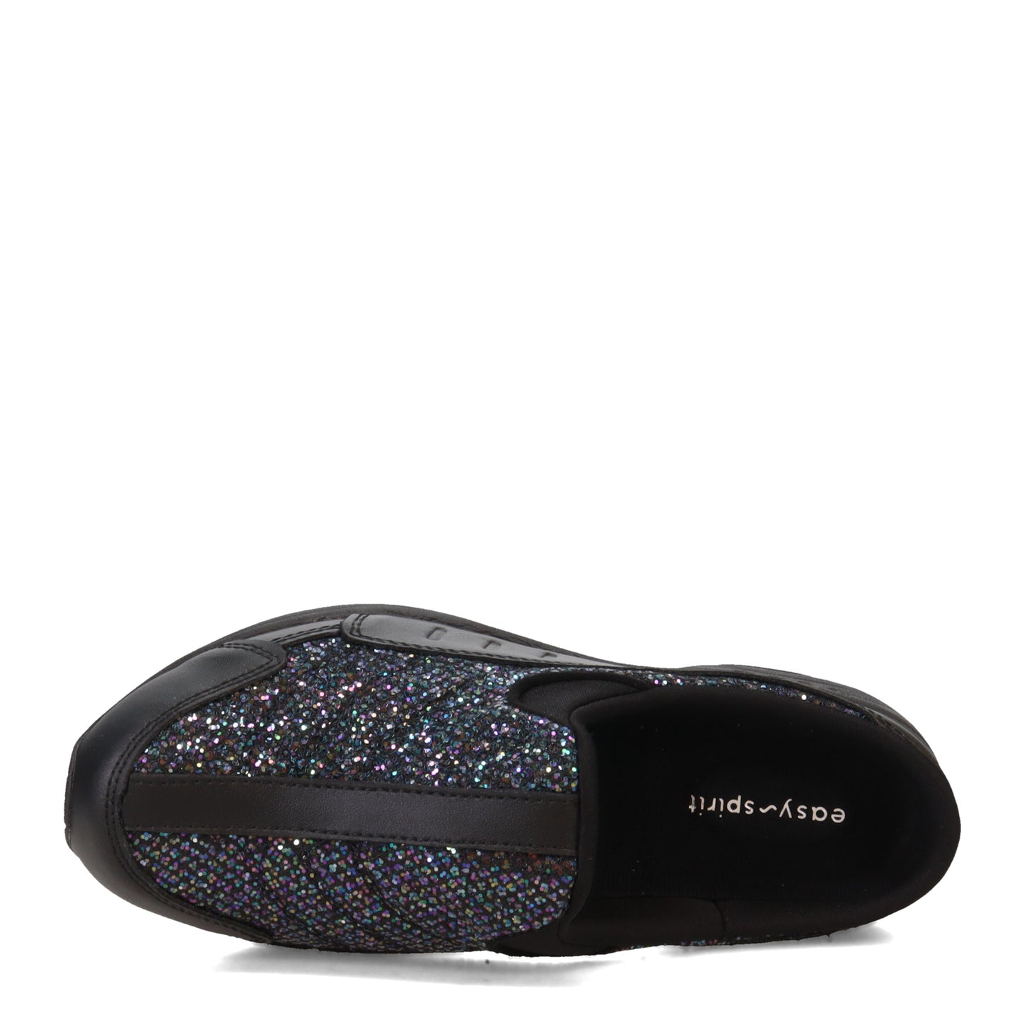 Peltz Shoes Women's Easy Spirit Traveltime Classic Clog BLACK GLITTER TTIME638-001