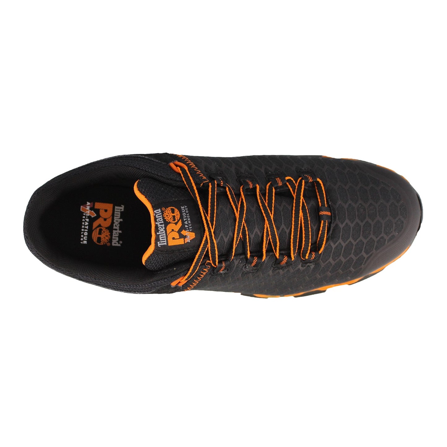 Peltz Shoes Men's Timberland Pro Powertrain Alloy EH Work Shoe BLACK ORANGE TB0A1B6S001