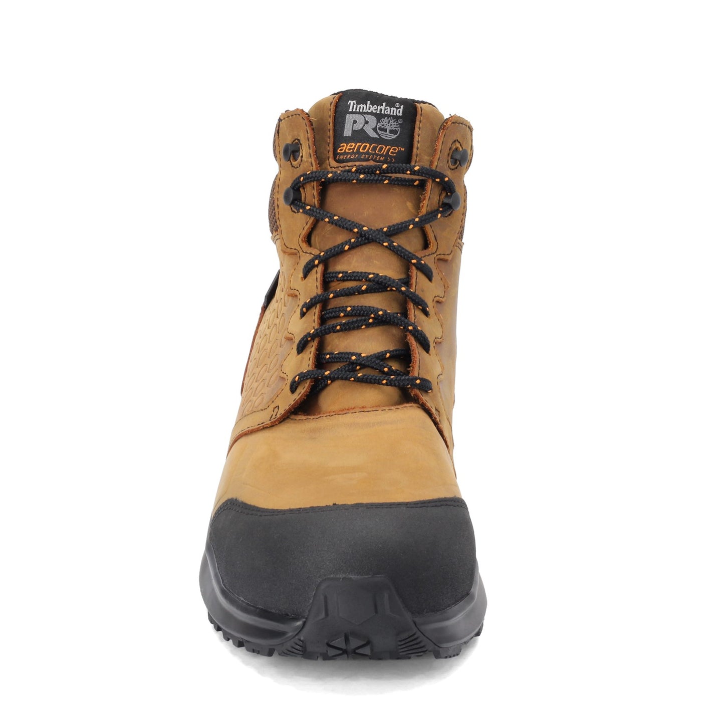 Peltz Shoes Men's Timberland Pro Reaxion Mid Comp Toe Work Boot BROWN ORANGE TB0A1ZR1214
