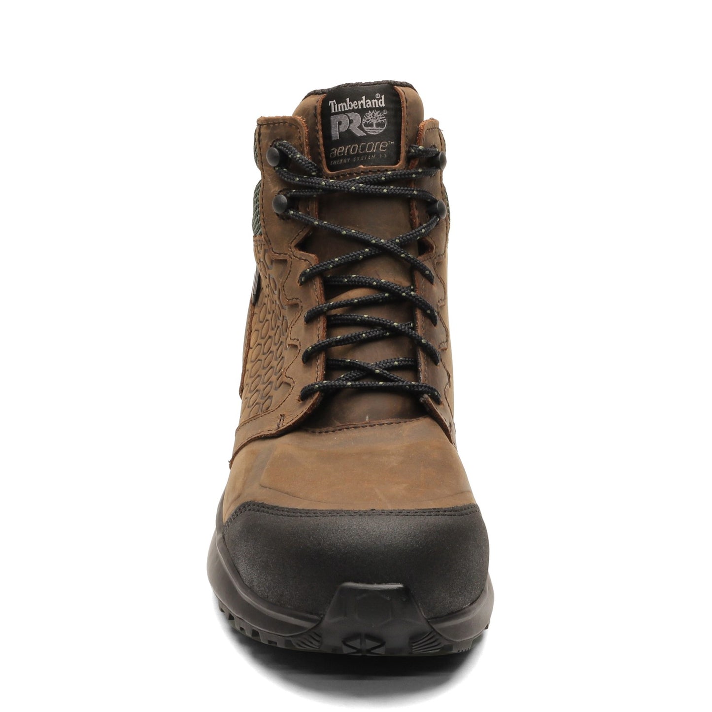 Peltz Shoes Men's Timberland Pro Reaxion Mid Comp Toe Work Boot BROWN GREEN TB0A1ZRC214