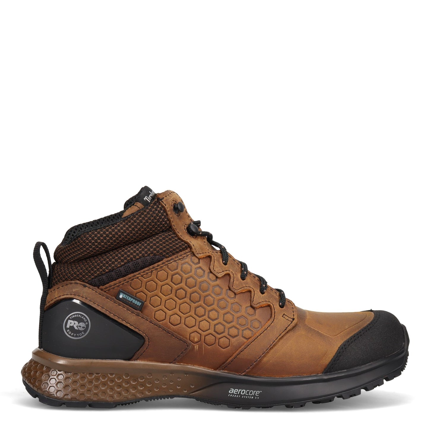 Peltz Shoes Men's Timberland Pro Reaxion Mid Soft Toe Work Boot BROWN TB0A27BG214