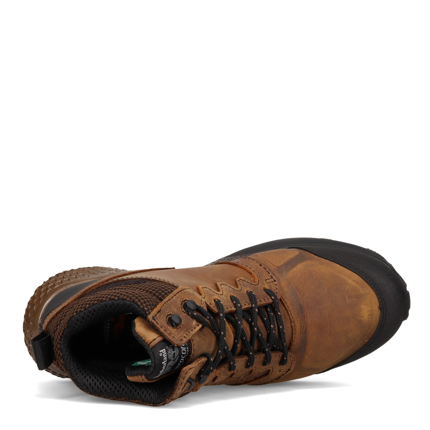 Peltz Shoes Men's Timberland Pro Reaxion Mid Soft Toe Work Boot BROWN TB0A27BG214