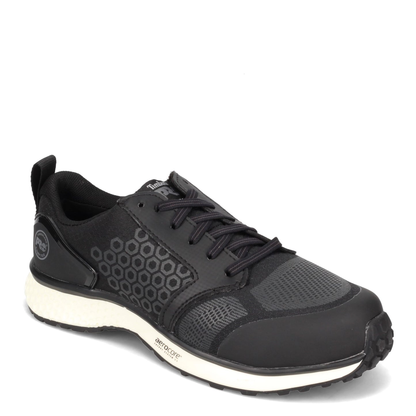 Peltz Shoes Women's Timberland Pro Reaxion Low Comp Toe Work Shoe BLACK / WHITE TB0A27D1